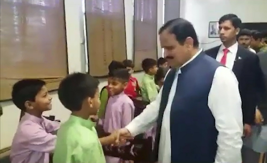 Punjab CM Buzdar visits SOS Village in Lahore, distributes Eid gifts