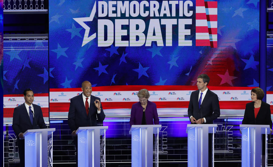 Democrats fight over healthcare in first US presidential debate