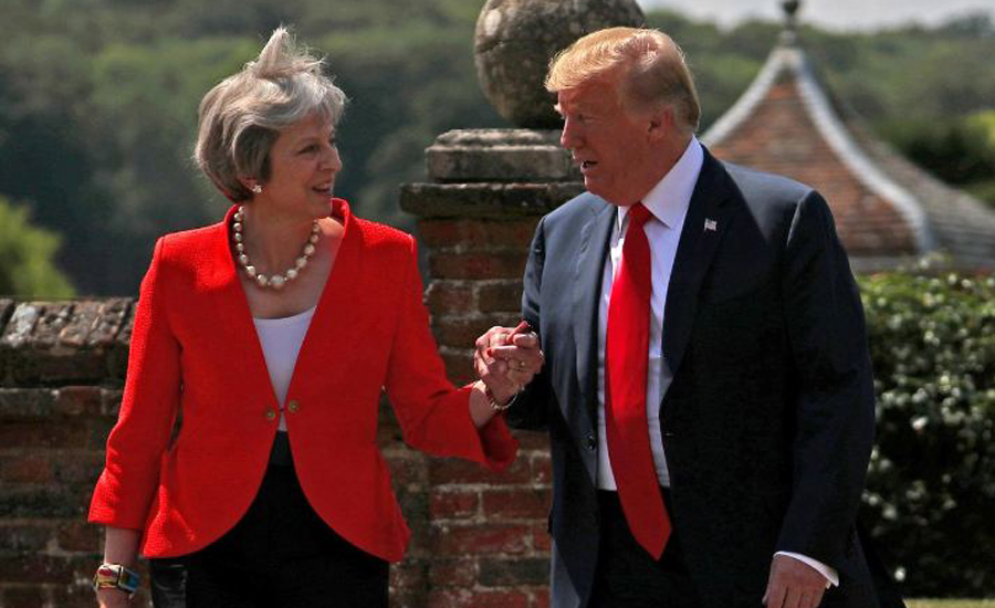Donald Trump wades into Brexit crisis as he arrives for state visit