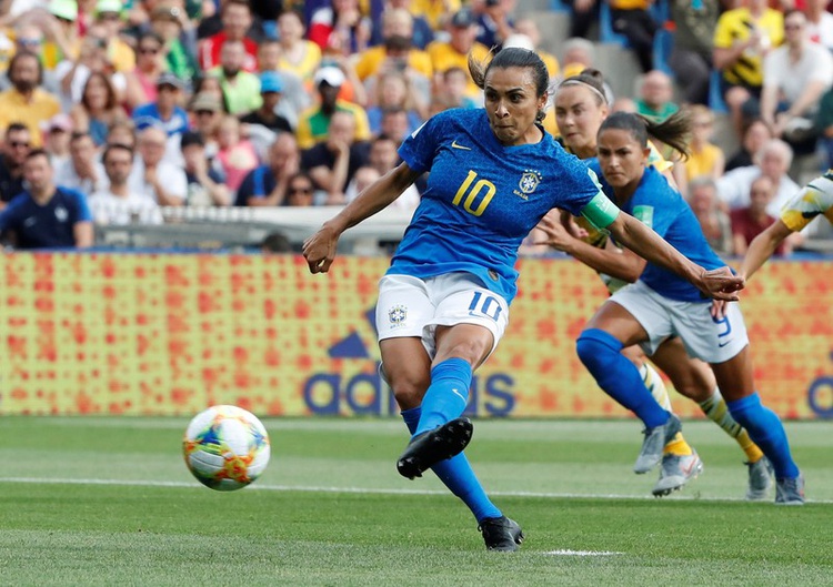 Australia fight back to beat Brazil as Marta scores landmark goal