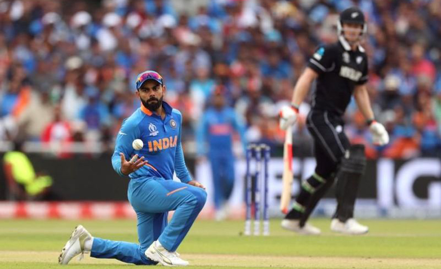New Zealand 211-5 v India before rain stops play in Manchester