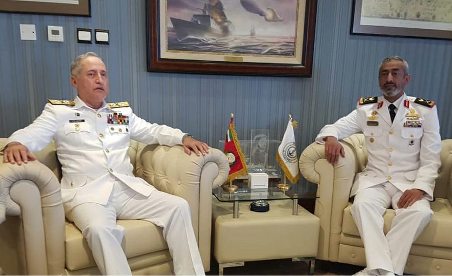 CNS Admiral Zafar Abbasi meets Commander UAE Naval Forces, visits shipbuilding facility