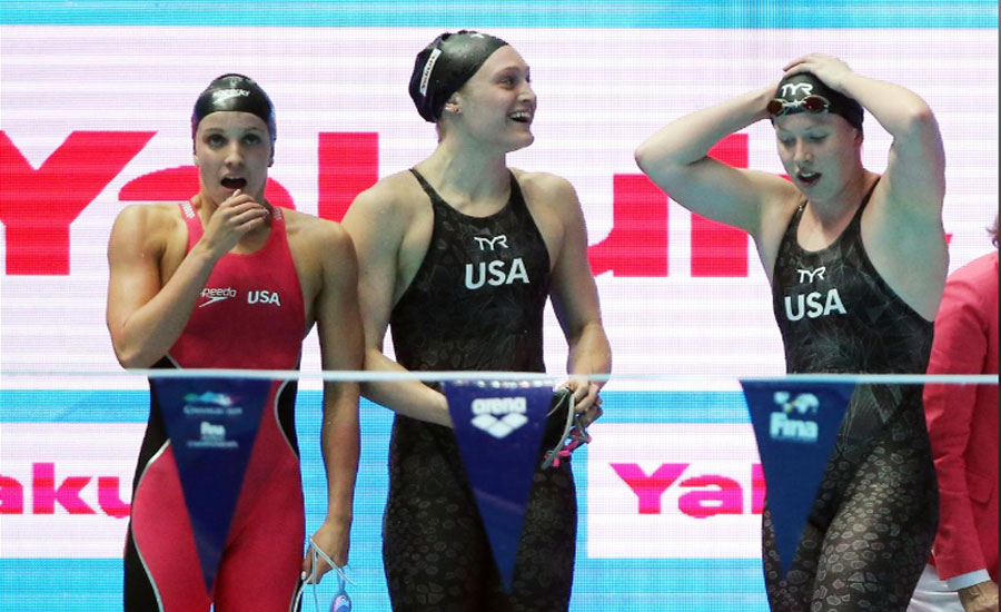 US set world record, claim women's 4x100m medley relay gold