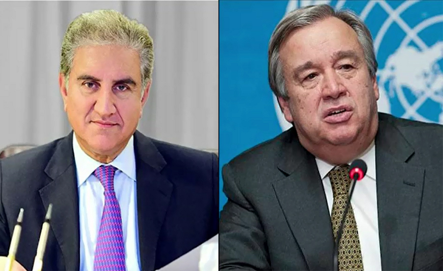 FM Qureshi to apprise UN secretary general of IOK situation today
