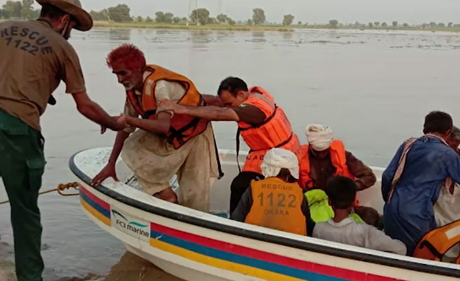 Sutlej in high flood as more 65,000 cusecs water enters from India
