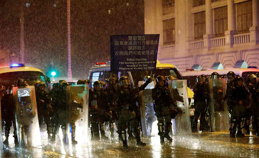HK police arrest 36, youngest aged 12, after running battles with protesters