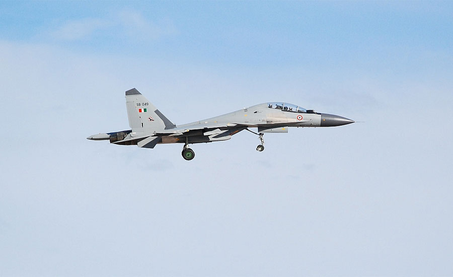 IAF fighter jet crashes in a field in Assam state