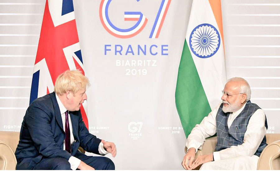 G7 summit: India’s Modi meets UK’s Johnson, Trump to take up Kashmir today