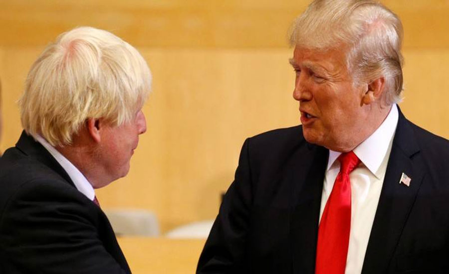 Lower your trade barriers to seal UK deal, Johnson tells Trump