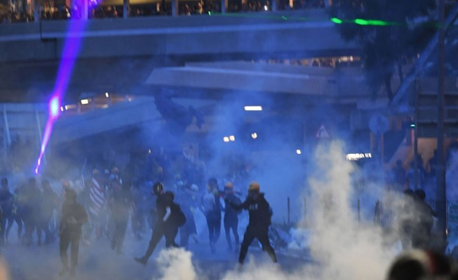 Hong Kong police fire tear gas during another weekend of protests