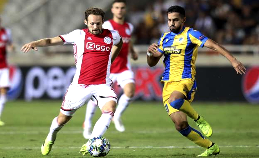 Ajax held at APOEL, away wins for Bruges and Slavia