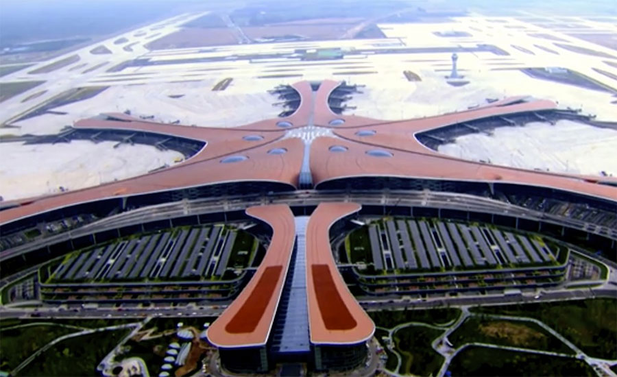 Glitzy airport opened in Beijing ahead of China's 70th anniversary