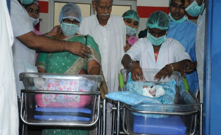 73-year-old Indian woman gives birth to twin girls
