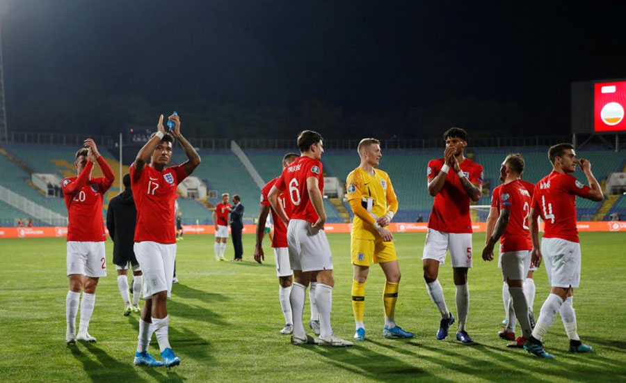 England thrash Bulgaria after game halted over racist abuse