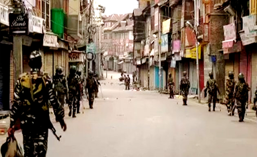 Indian troops martyr youth as curfew enters in 87th day in IoK