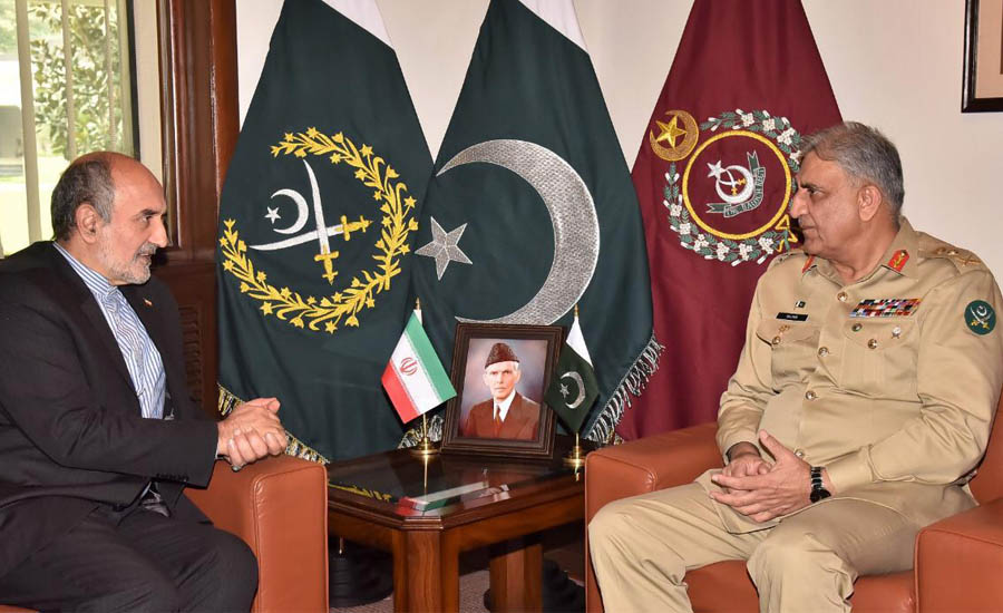 COAS Qamar Bajwa lauds services of outgoing Iranian envoy for improving ties