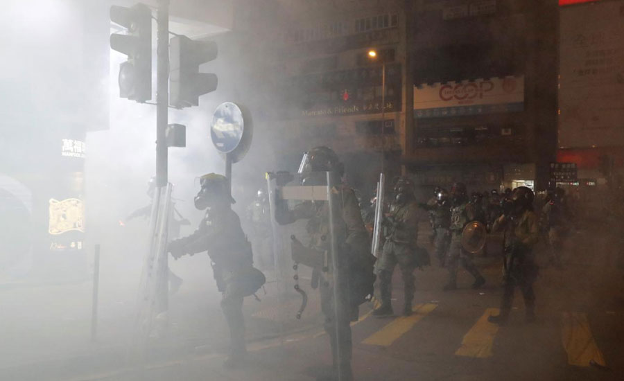 Clean-up operation underway as Hong Kong reels from worst violence in weeks