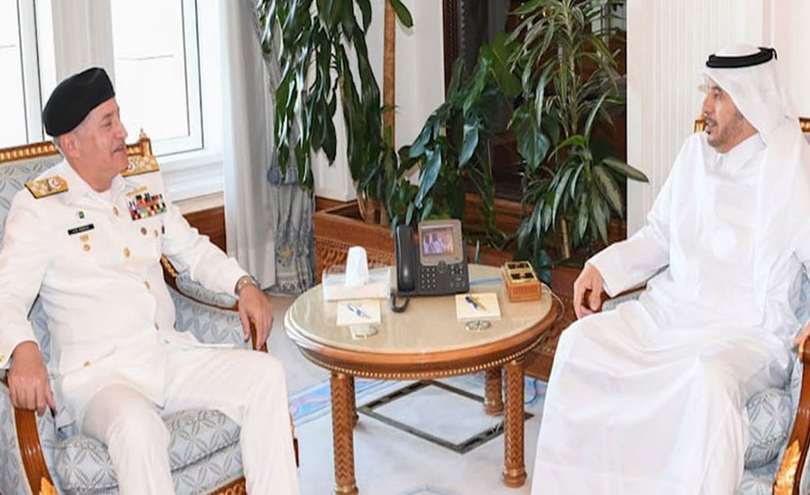 Naval chief informs Qatari PM about Pakistan’s stance on Kashmir cause