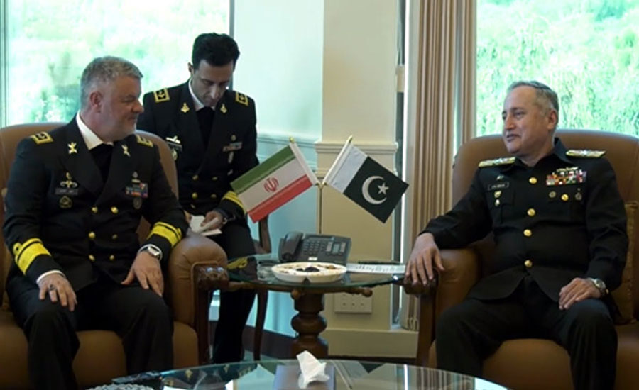 Naval chief briefs Iranian naval commander about Indian aggression in IoK