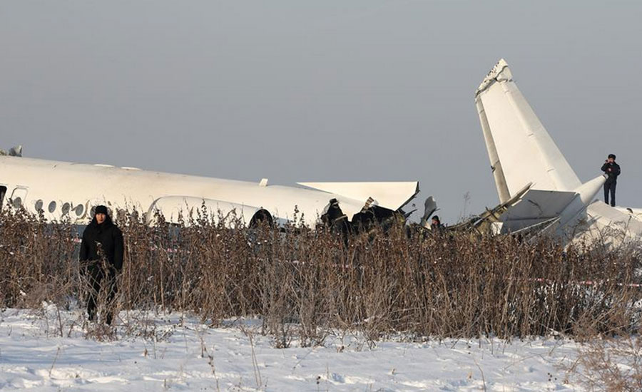 Plane crashes after takeoff in Kazakhstan, 12 dead, dozens injured