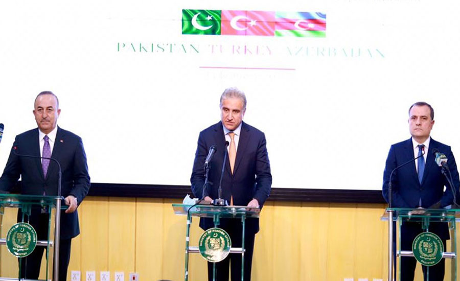 Pakistan, Turkey, Azerbaijan vow to cooperate for regional peace