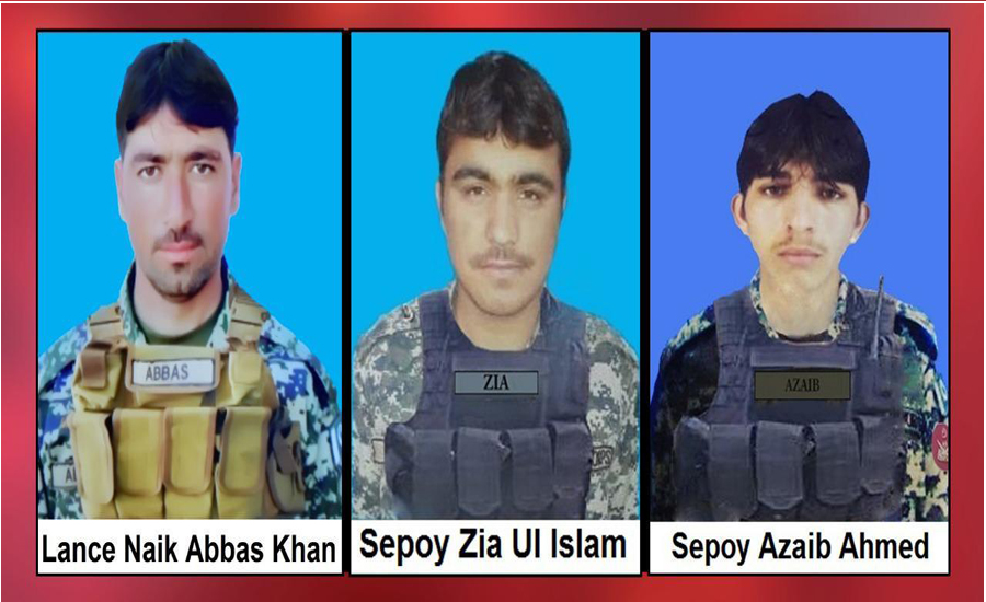 Three soldiers martyred, two terrorists killed in North Waziristan IBOs
