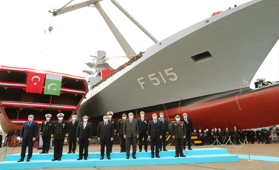 Turkish President launches welding of 3rd MILGEM corvette for Pakistan Navy