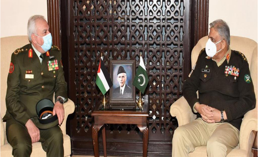 COAS Qamar Bajwa, Jordan Armed Forces CJCS Major General Yousef Ahmed Al-Hnaity discuss regional security