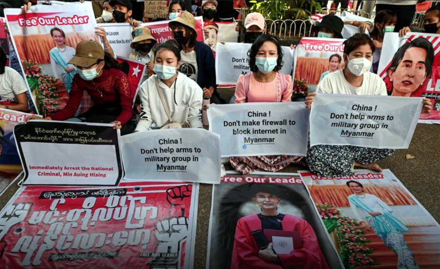 Three wounded in Myanmar as hundreds of thousands of protesters defy junta