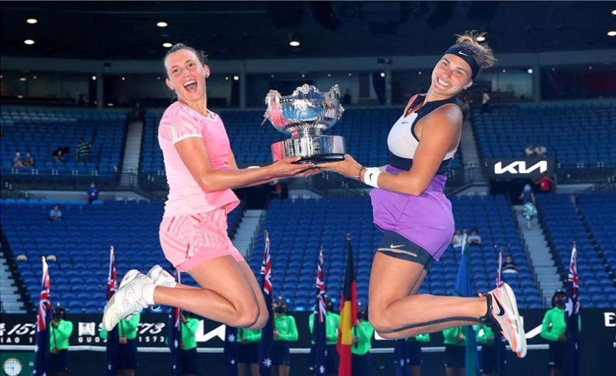 Mertens, Sabalenka clinch Australian Open women's doubles title