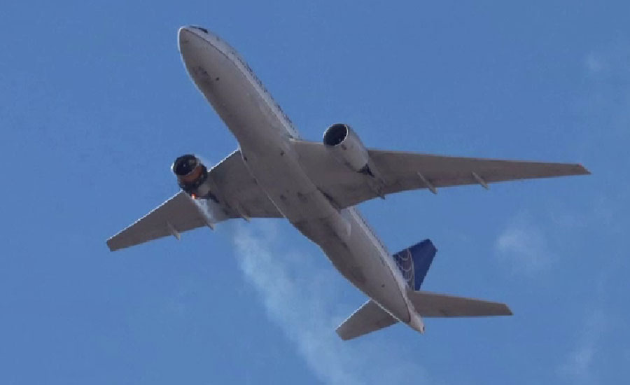 United Airlines Boeing 777 lands safely in Denver after engine failure