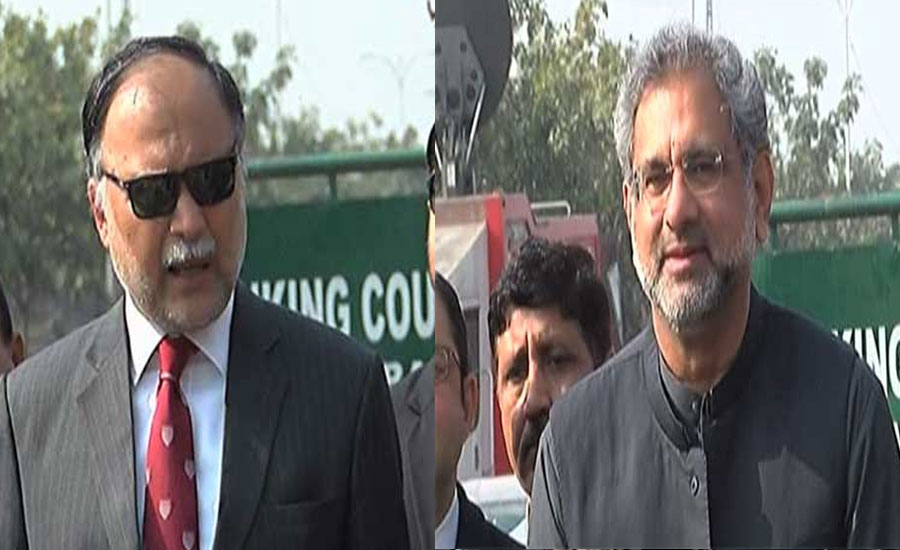 Khaqan Abbasi accuses PTI govt for involvement in election theft