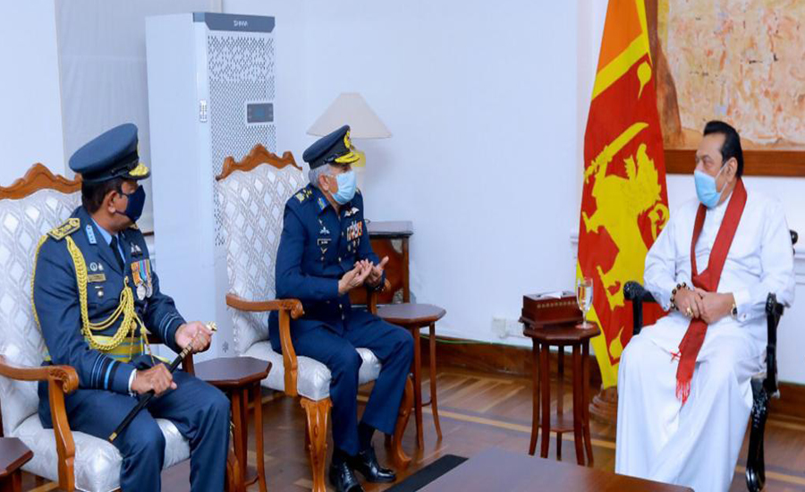 Air Chief Mujahid Anwar Khan calls on Sri Lankan Prime Minister Rajapaksa