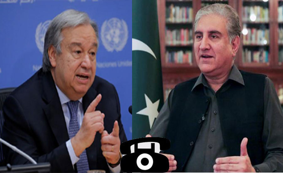 FM Qureshi, Guterres agree to take 	Afghan peace process forward through consultations