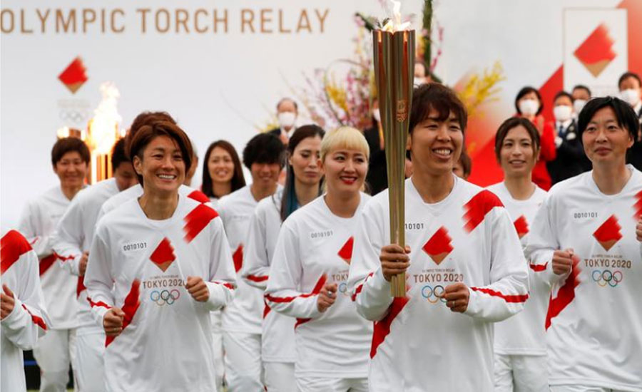 Olympics torch relay starts in Fukushima as North Korea launches missiles