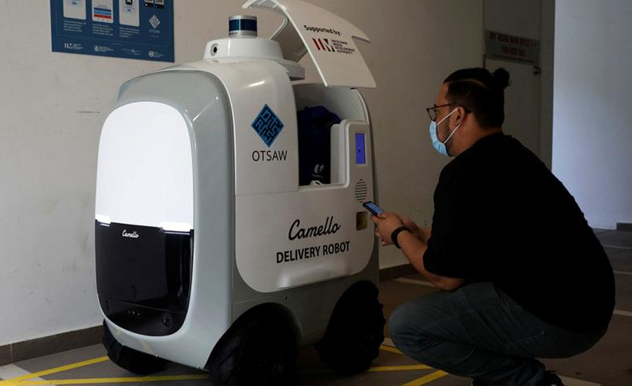 Robots on call for Singapore home deliveries