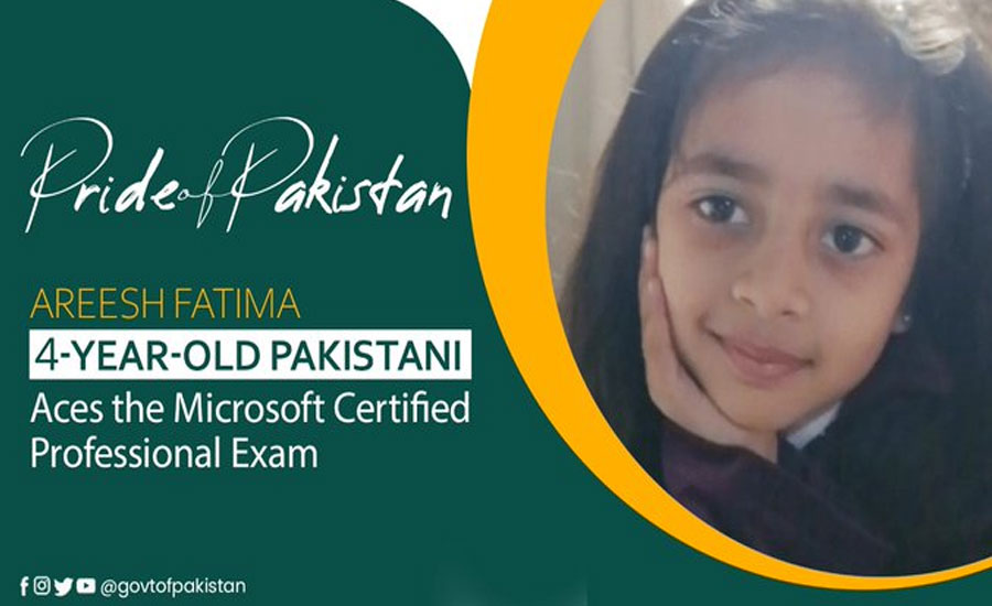 4-year-old Pakistani girl breaks world record, becomes youngest Microsoft professional
