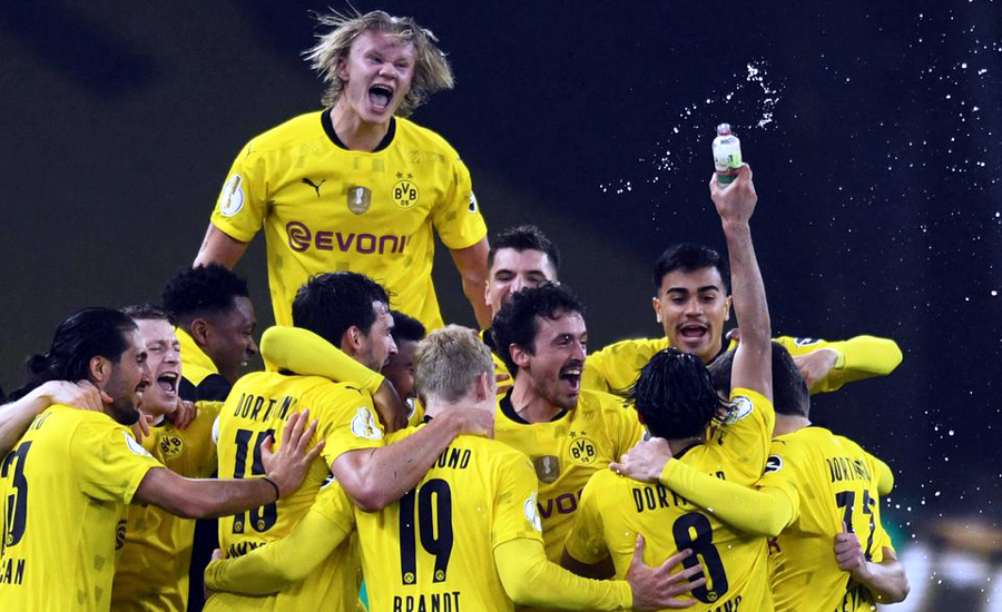 Sancho, Haaland doubles fire Dortmund to German Cup glory