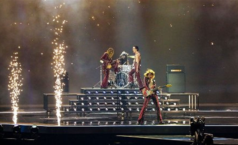 Italy's raucous glam rock takes Eurovision by storm