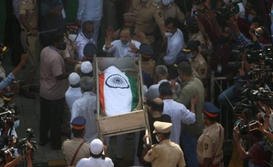 Veteran actor Dilip Kumar laid to rest with full state honours Mumbai cemetery