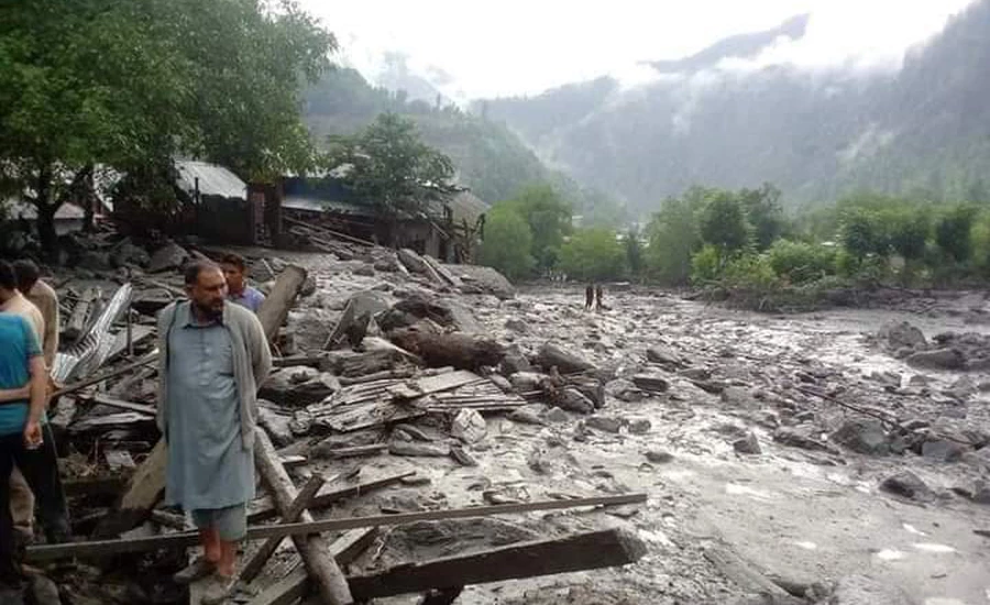 Over 30 houses washed away by flash flood Neelum Valley's Salkhala village