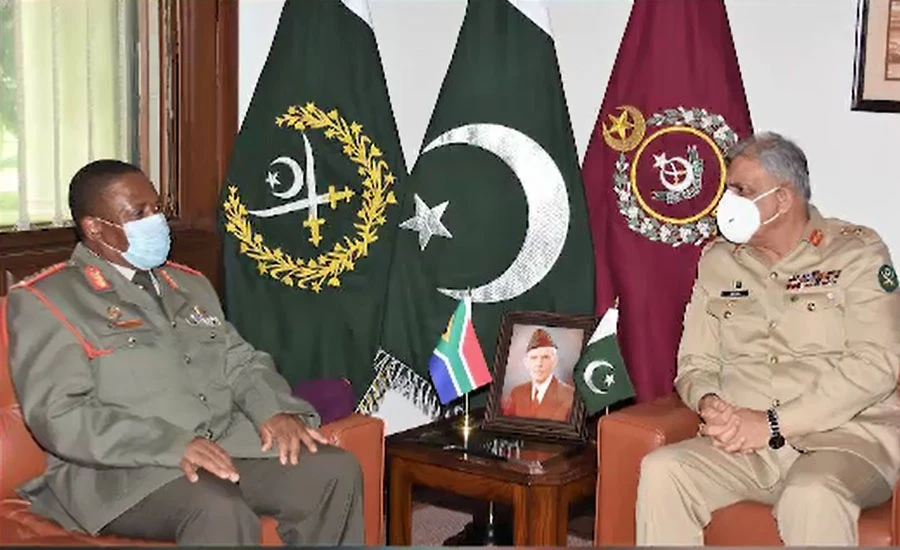 Chief Of South African National Defence Forces Calls On COAS Bajwa, discusses regional security situation