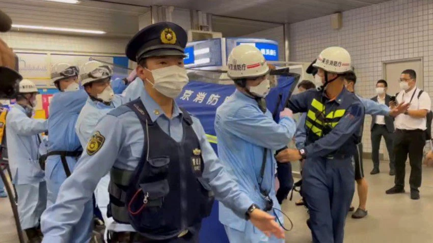 Knife attacker on Tokyo commuter train wanted to kill 'happy women'- NHK