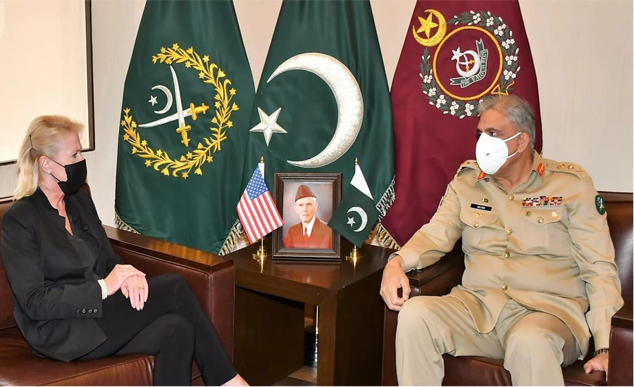 COAS Qamar Bajwa, US Charge d’ Affairs Angela Aggeler discuss Afghanistan situation