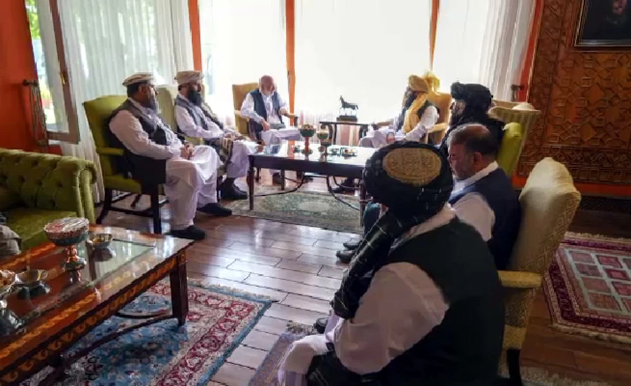 Taliban delegation led by Anas Haqqani meets Hamid Karzai and Abdullah Abdullah