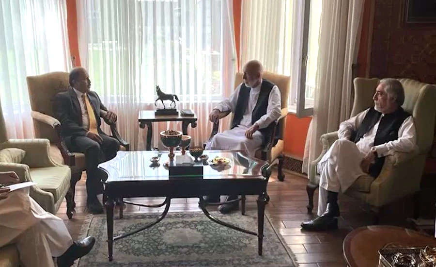 Pakistan Ambassador Mansoor Ahmed Khan calls on Hamid Karzai and Abdullah Abdullah