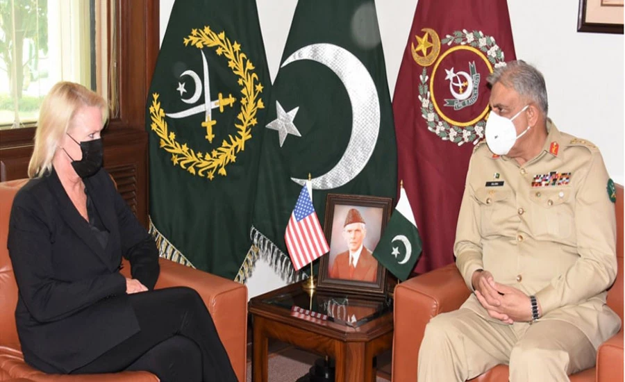 COAS Qamar Bajwa, US Charge d’ Affairs Angela Ageler discsus Afghan situation