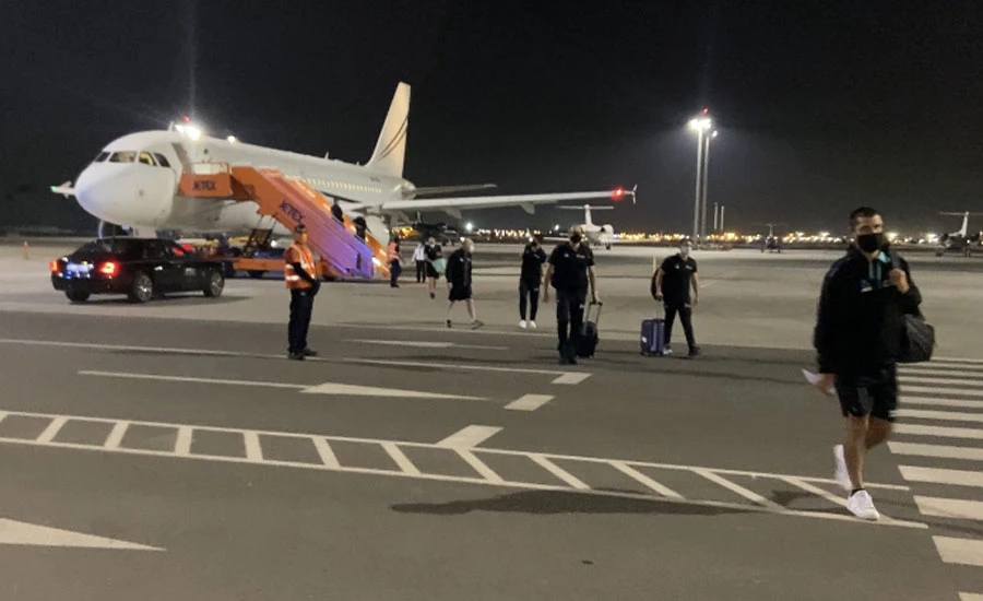 New Zealand players reach Dubai on way to homeland
