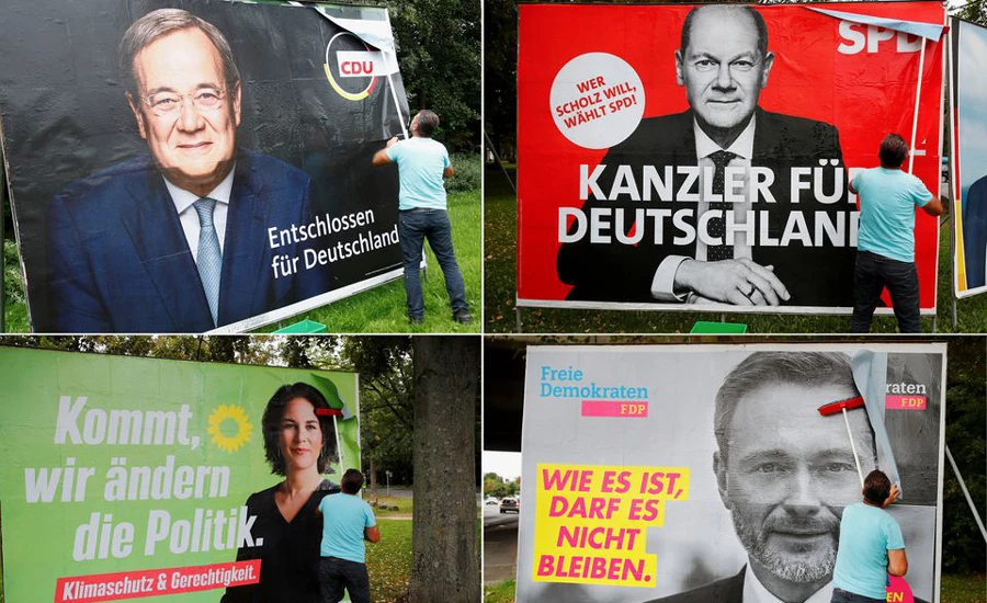 German election race tightens three days before vote