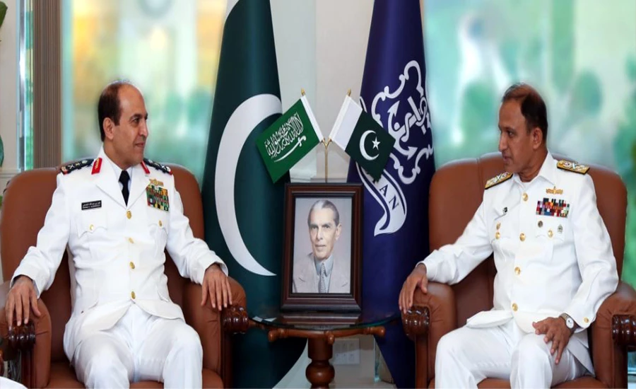 CNS Amjad Khan Niazi, Commander Royal Saudi Naval Forces discuss professional matters